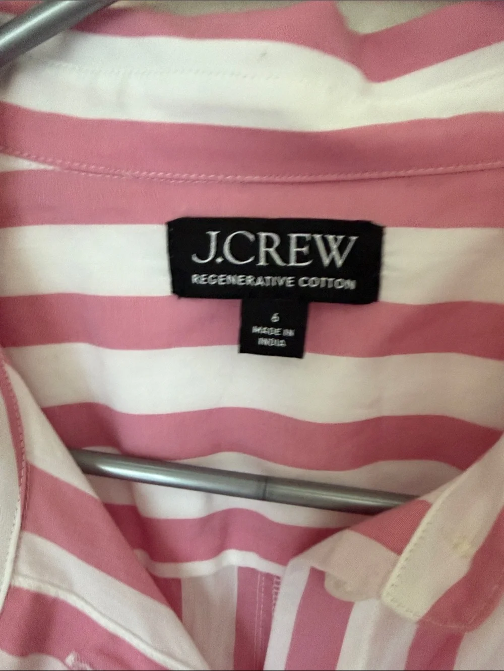 J. Crew Regenerative Cotton Stripe Poplin Dress